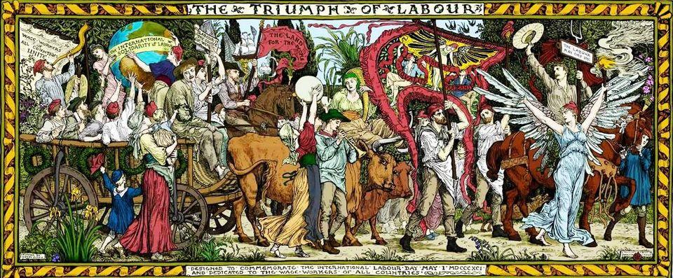 The Triumph of Labour, coloured - Walter Crane