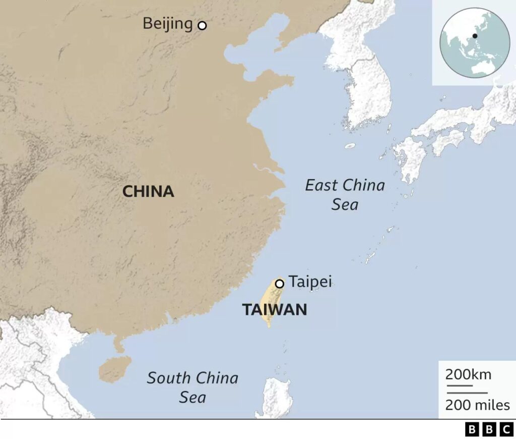 China-Taiwan-Karte