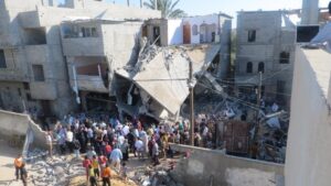 Bombardiertes Haus in Gaza