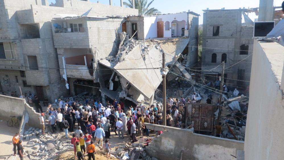 Bombed home in Gaza