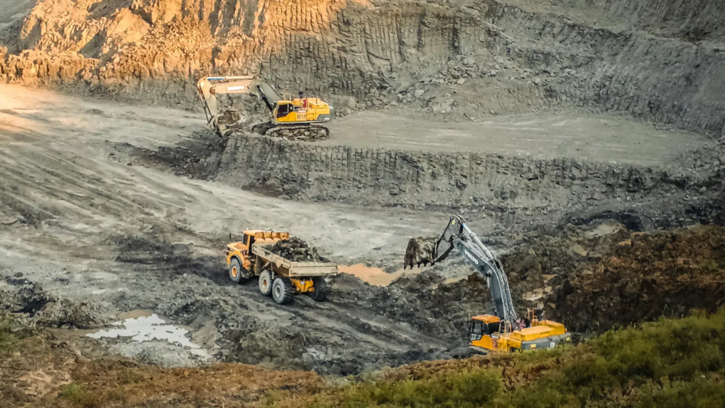Mining operations in South Kalimantan, Indonesia